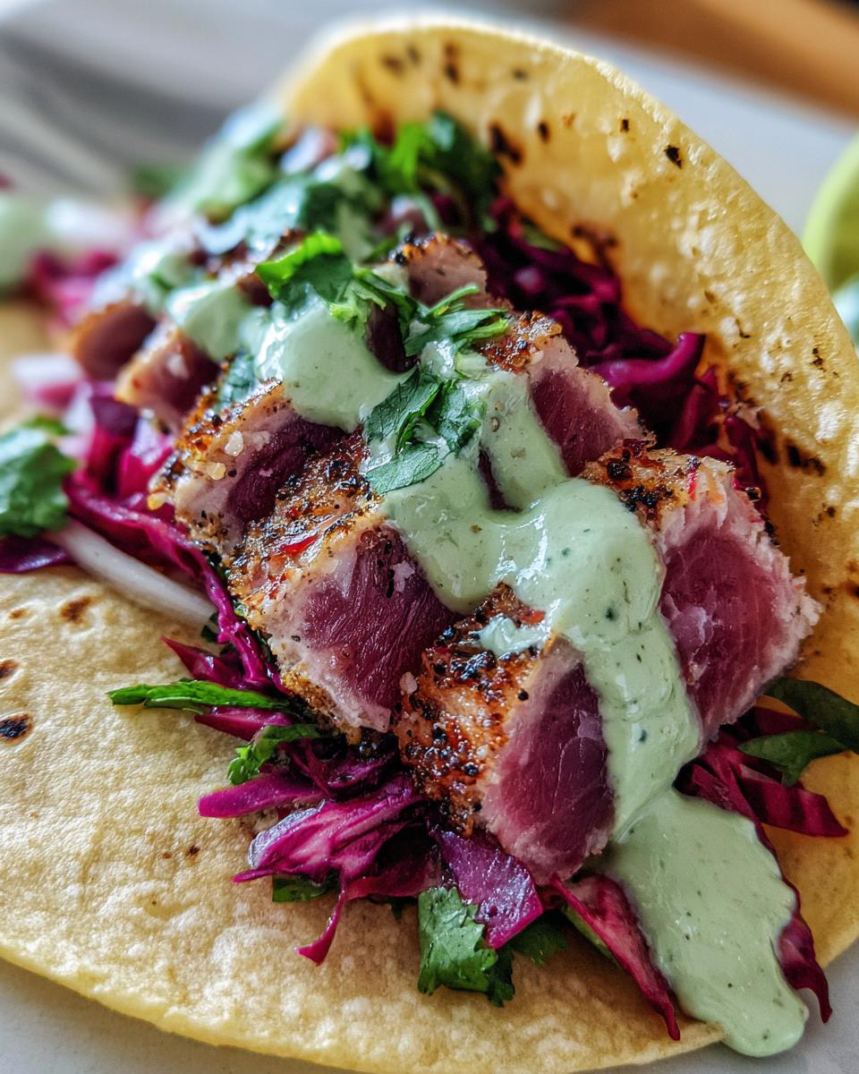 Tuna Tacos with Avocado Cream - detail 2