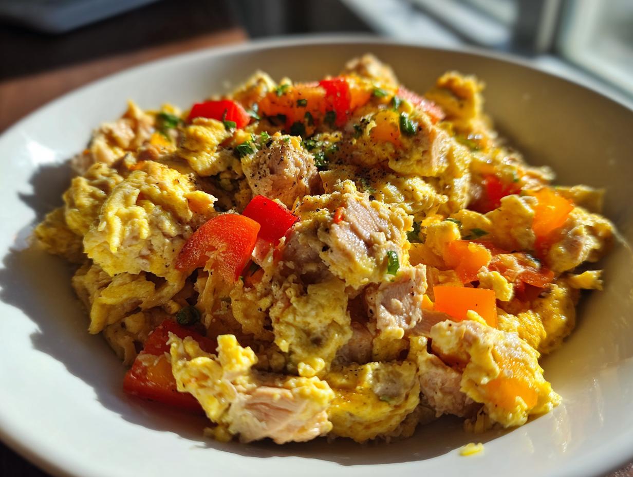 Tuna and Egg Breakfast Scramble