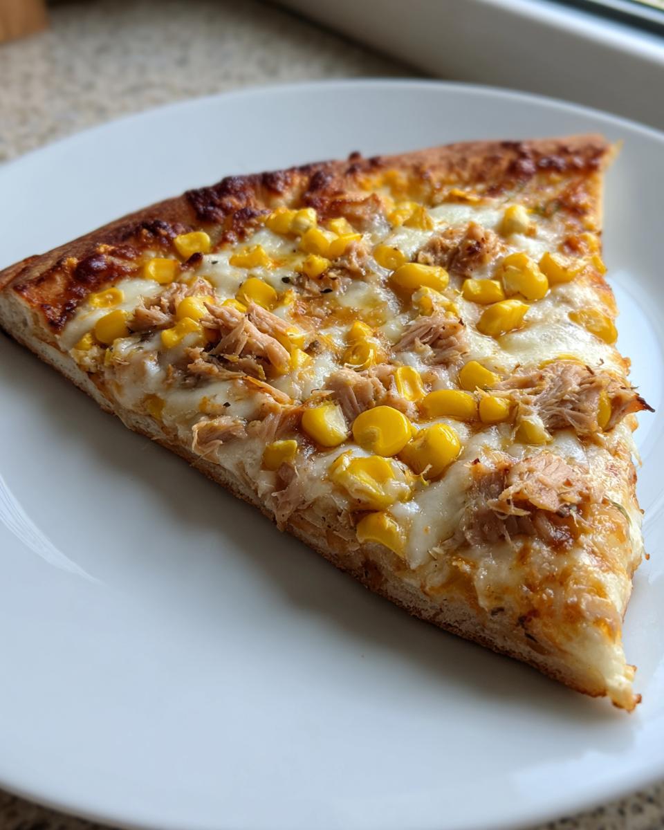 Tuna and Sweet Corn Pizza - detail 2