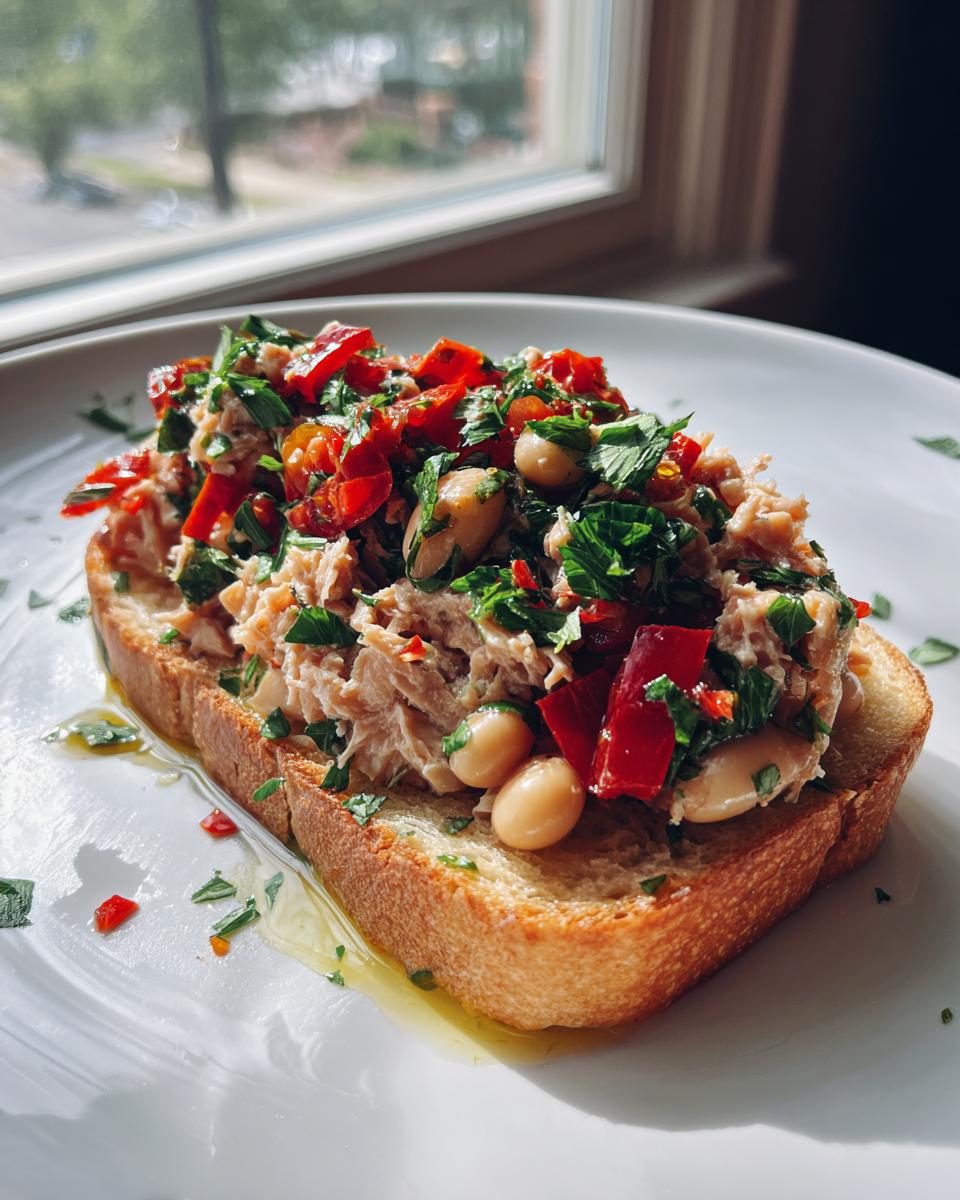 Tuna and White Bean Toast - detail 2