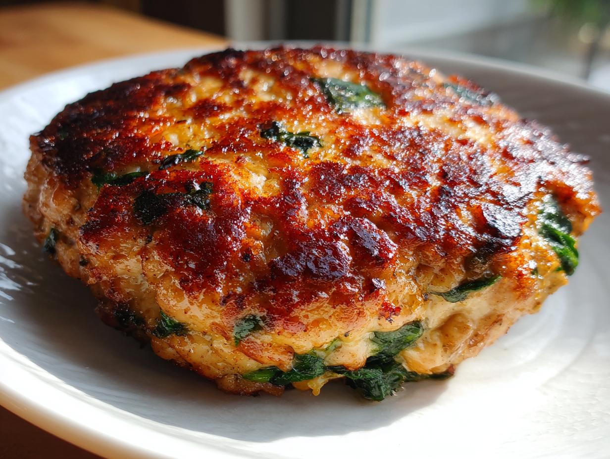 Turkey Burgers with Spinach