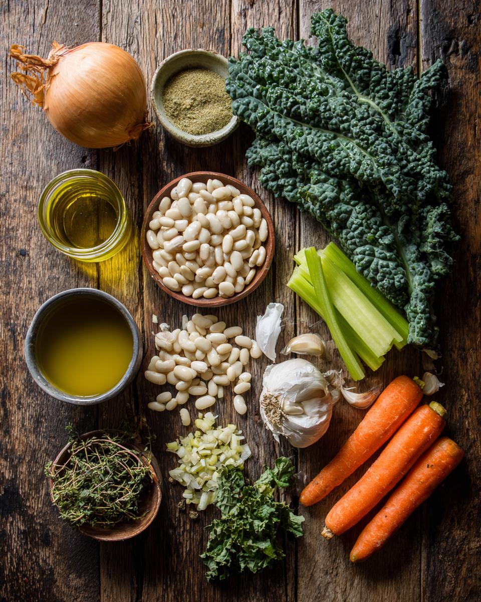 Kale and White Bean Soup - detail 1