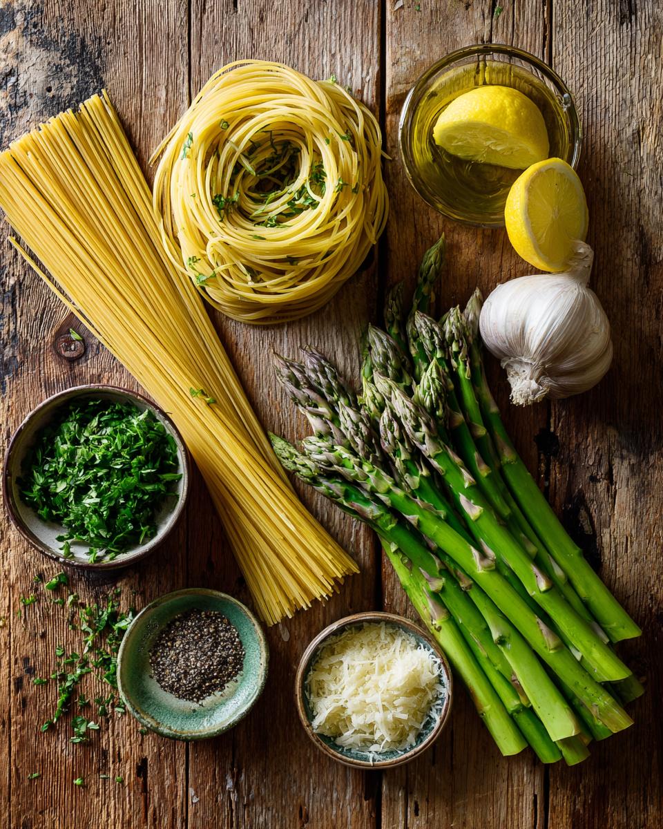 Lemon-Garlic Pasta with Asparagus - detail 1