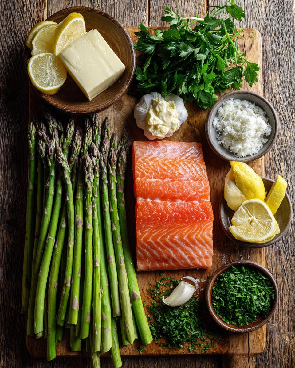 Sheet Pan Garlic Butter Salmon and Asparagus - detail 1