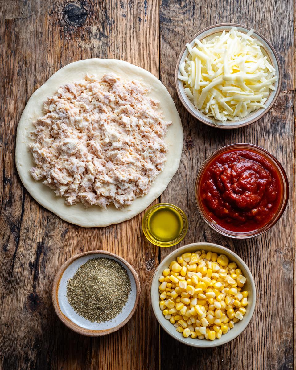 Tuna and Sweet Corn Pizza - detail 1